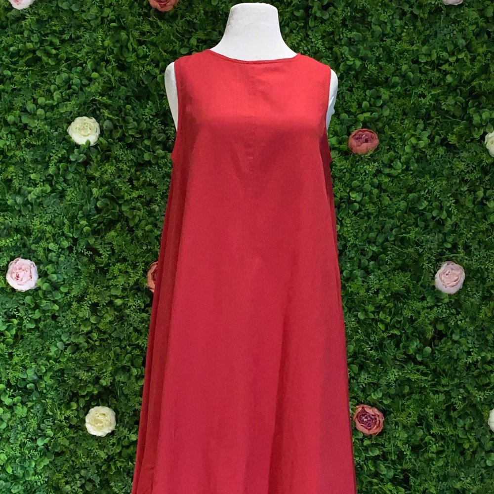 Linen Trapeze Dress - Embellish by Creativ…